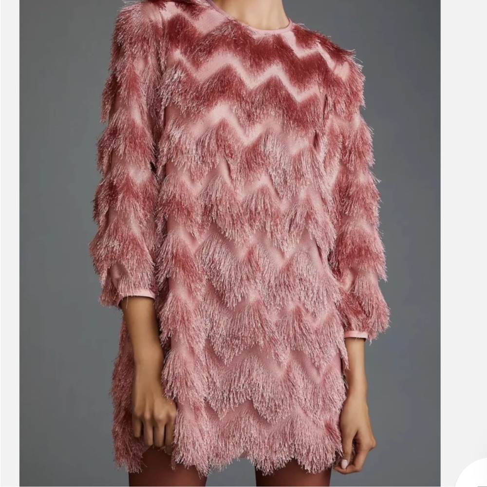 Pink fur dress
